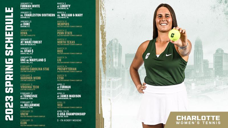 niners-announce-women's-tennis-spring-slate-–-charlotte-athletics