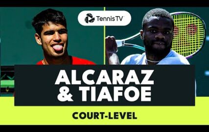 carlos-alcaraz-first-practice-in-tennis-paradise-|-alcaraz-&-tiafoe-court-level-practice