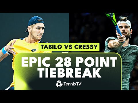 EPIC Maxime Cressy vs Alejandro Tabilo 28-Point Tiebreak