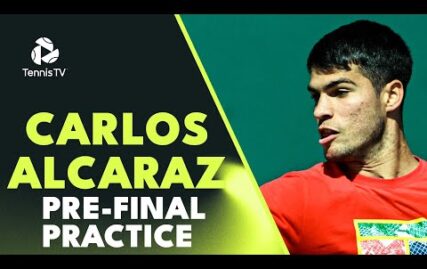 carlos-alcaraz-court-level-practice-before-final-vs-medvedev!-|-indian-wells-2023