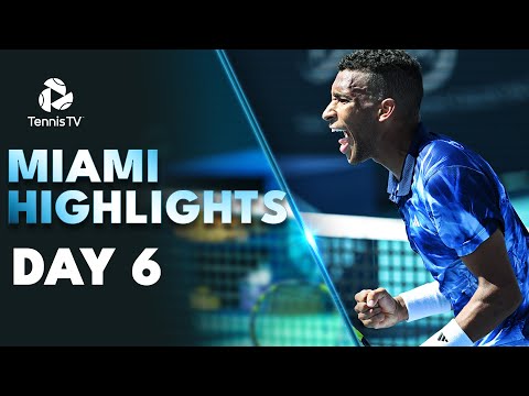 tsitsipas-starts-his-tournament;-auger-aliassime-&-hurkacz-feature-|-miami-2023-highlights-day-6