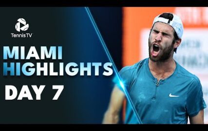 alcaraz-&-tsitsipas-in-action;-medvedev,-rublev-&-fritz-also-feature-|-miami-2023-highlights-day-7