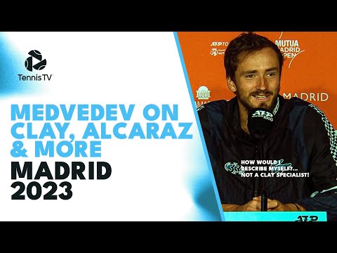 medvedev-on-clay,-alcaraz’s-drop-shots-and-more-|-press-conference-madrid-2023