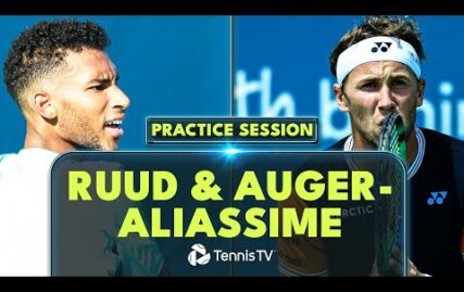 casper-ruud-vs-felix-auger-aliassime-practice-set-&-tiebreak-ahead-of-us-open!