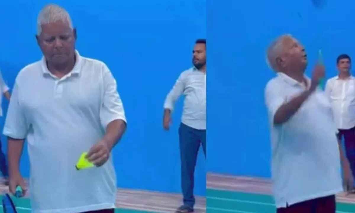 lalu-playing-badminton-after-getting-bail:-cbi