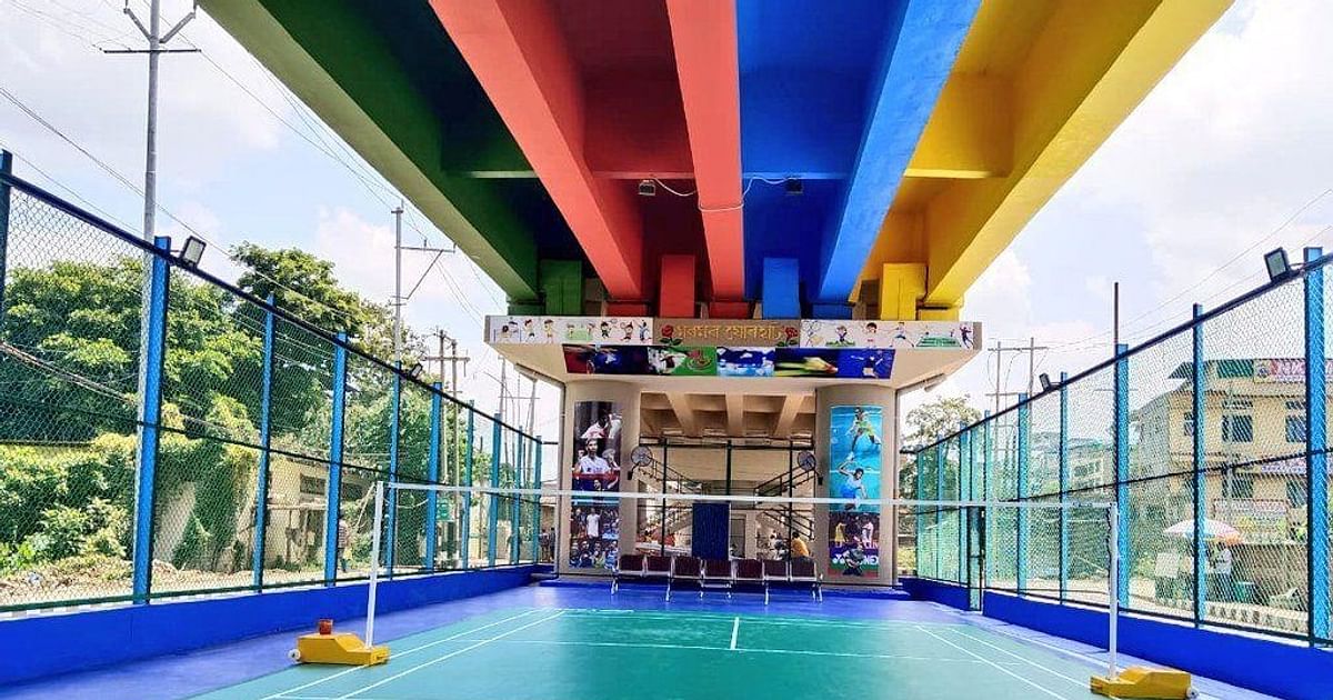 assam’s-johrat-gets-a-badminton-court-under-railway-overbridge