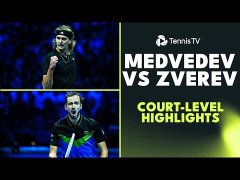 daniil-medvedev-vs-alexander-zverev-court-level-highlights-|-nitto-atp-finals