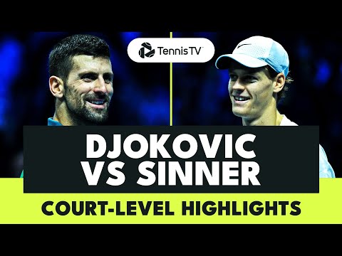 novak-djokovic-vs-jannik-sinner:-court-level-highlights-|-nitto-atp-finals-2023