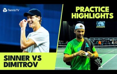 jannik-sinner-&-grigor-dimitrov-practice-together-|-rotterdam-2024