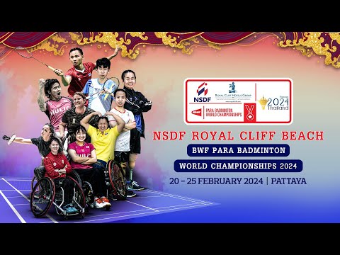 nsdf-royal-cliff-beach-bwf-para-badminton-world-championships-2024-|-day-3-|-court-2-|-standing