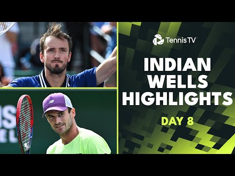 medvedev-battles-dimitrov;-rune-faces-fritz,-paul-&-monfils-too-|-indian-wells-2024-day-8-highlights