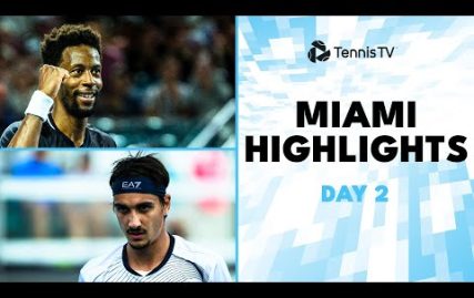 monfils-faces-lajovic;-sonego,-auger-aliassime-in-action-|-miami-2024-day-2-highlights