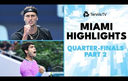 alcaraz-faces-dimitrov;-zverev-&-marozsan-clash-|-miami-2024-quarter-final-highlights