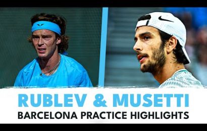 andrey-rublev-&-lorenzo-musetti-practice-highlights-|-barcelona-2024