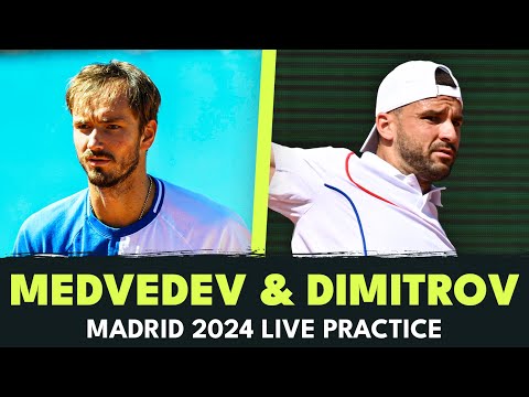 live-stream:-daniil-medvedev-vs-grigor-dimitrov-practice-|-madrid-2024