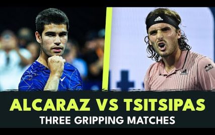 carlos-alcaraz-vs-stefanos-tsitsipas:-three-gripping-matches!