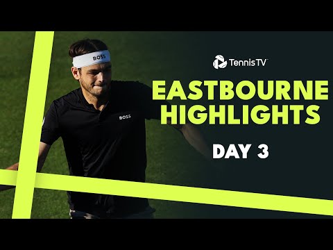 taylor-fritz-starts-his-tournament;-bublik-&-baez-also-play-|-eastbourne-2024-highlights-day-3