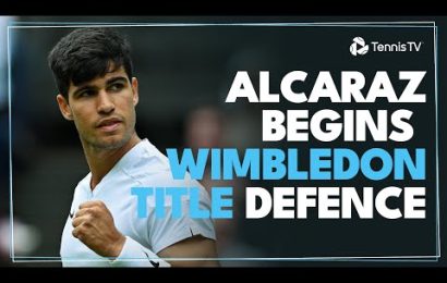 carlos-alcaraz-begins-wimbledon-title-defence-vs-mark-lajal-|-wimbledon-2024-highlights