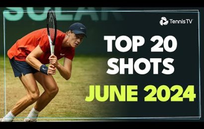 jannik-sinner’s-dives;-carlos-alcaraz-reactions-&-more!-|-top-20-shots-june-2024