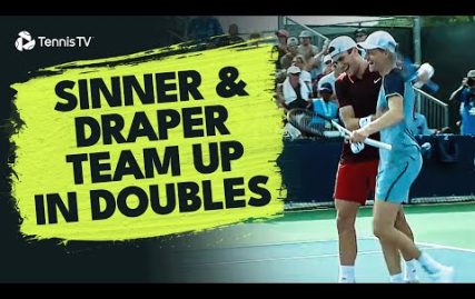 sinner-&-draper-pair-up-in-doubles-|-montreal-2024-highlights