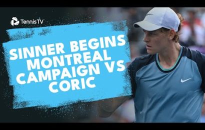 jannik-sinner-begins-montreal-campaign-vs-coric-|-montreal-2024-highlights