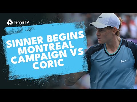 jannik-sinner-begins-montreal-campaign-vs-coric-|-montreal-2024-highlights