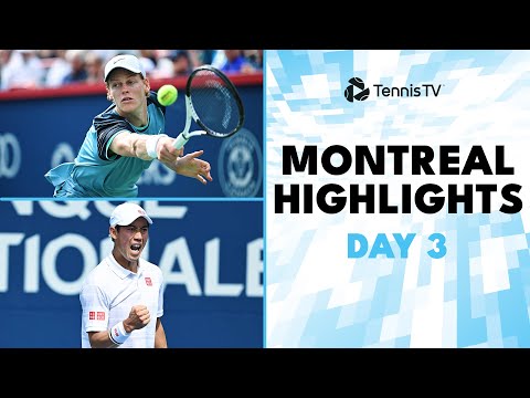 sinner-faces-coric;-nishikori-&-medvedev-in-action-|-montreal-2024-day-3-highlights