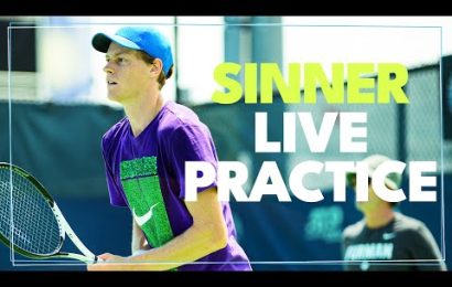 live-jannik-sinner-practice-|-cincinnati-2024-final