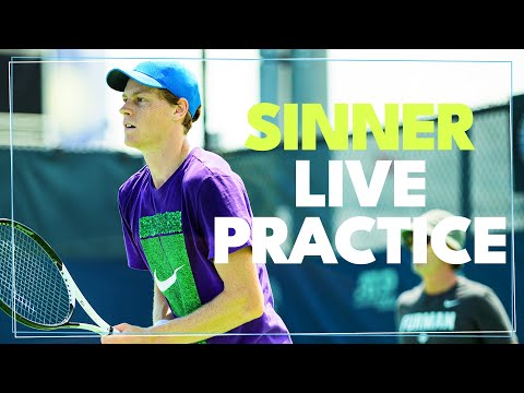 live-jannik-sinner-practice-|-cincinnati-2024-final