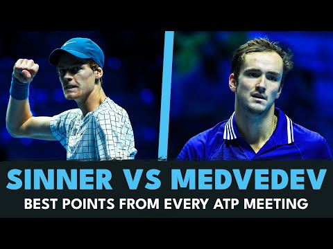 jannik-sinner-vs-daniil-medvedev:-best-shots-&-rallies-from-every-atp-meeting