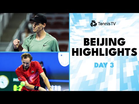 sinner-plays-safiullin;-medvedev-&-lehecka-also-in-action-|-beijing-2024-highlights-day-3