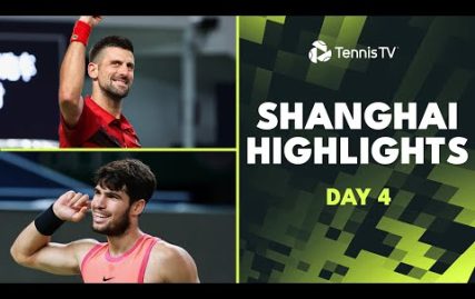 top-4-seeds-sinner,-alcaraz,-djokovic-&-zverev-all-play-|-shanghai-2024-highlights-day-4