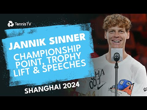 jannik-sinner-championship-point,-trophy-lift-&-speeches-|-shanghai-2024-final-highlights