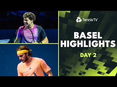 tsitsipas-battles-cerundolo;-shelton,-shapovalov-&-rune-feature-|-basel-2024-highlights-day-2