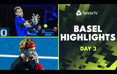 rublev-faces-tabilo;-ruud,-wawrinka-&-auger-aliassime-in-action-|-basel-2024-highlights-day-3