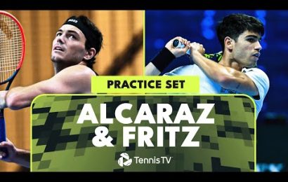 carlos-alcaraz-&-taylor-fritz-practice-set-|-nitto-atp-finals-2024