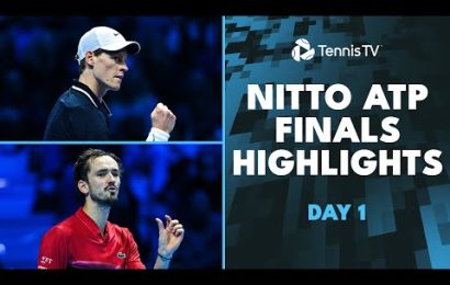 sinner-takes-on-de-minaur;-medvedev-vs-fritz-|-nitto-atp-finals-2024-highlights-day-1