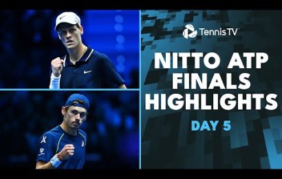 sinner-takes-on-medvedev;-fritz-plays-de-minaur-|-nitto-atp-finals-2024-highlights-day-5