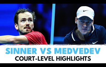 jannik-sinner-vs-daniil-medvedev-court-level-highlights-|-nitto-atp-finals-2024