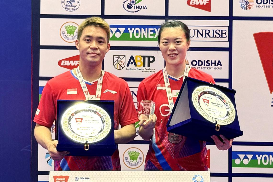 singapore’s-badminton-pair-terry-hee-and-jin-yujia-clinch-silver-at-odisha-masters