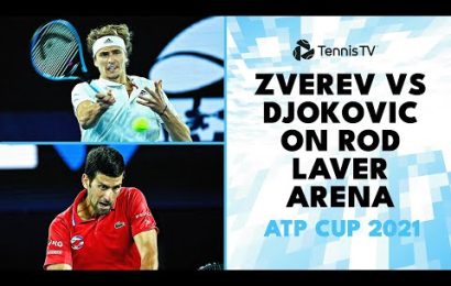 the-first-time-zverev-&-djokovic-faced-each-other-on-rod-laver-arena!-|-atp-cup-2021-highlights