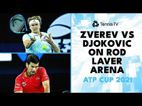 the-first-time-zverev-&-djokovic-faced-each-other-on-rod-laver-arena!-|-atp-cup-2021-highlights