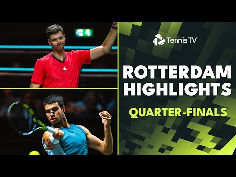 alcaraz-faces-martinez,-hurkacz-vs-rublev-&-more-|-rotterdam-2025-highlights-quarter-finals