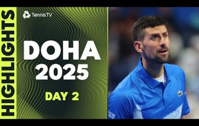 djokovic-battles-berrettini;-medvedev,-tsitsipas-&-rublev-feature-|-doha-2025-day-2-highlights