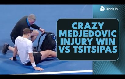 crazy-injury-drama-as-hamad-medjedovic-defeats-stefanos-tsitsipas-|-doha-2025