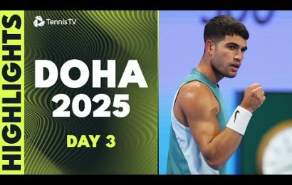 alcaraz-takes-on-nardi;-medvedev,-djokovic-&-more-feature-|-doha-2025-day-3-highlights