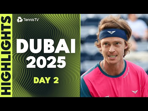 de-minaur-battles-cilic;-medvedev,-rublev,-monfils-&-more-in-action-|-dubai-2025-day-2-highlights