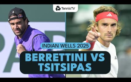 matteo-berrettini-vs-stefanos-tsitsipas-highlights-|-indian-wells-2025