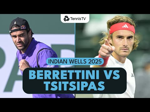 matteo-berrettini-vs-stefanos-tsitsipas-highlights-|-indian-wells-2025