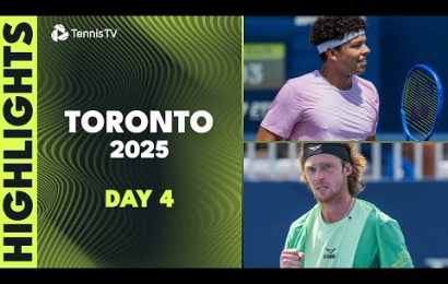 shelton-takes-on-mannarino;-fritz,-rublev-&-de-minaur-also-feature-|-toronto-2025-day-4-highlights